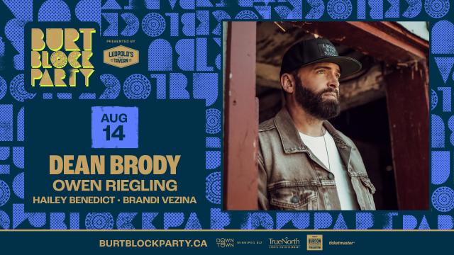 Dean Brody Performing at the Burt Block Party in Winnipeg