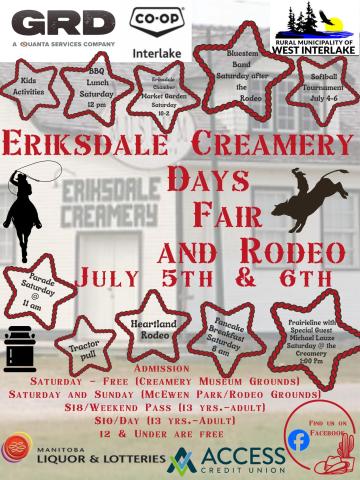 Eriksdale Creamery Days Fair and Rodeo 2025