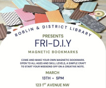 Roblin Library Friday Crafts Magnetic Bookmarks.jpg